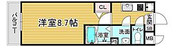 JR東海道・山陽本線 山科駅 徒歩10分の賃貸マンション 4階1Kの間取り