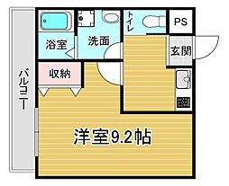 阪急京都本線 西京極駅 徒歩13分の賃貸マンション 4階1Kの間取り