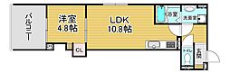 GRAMM丹波口 1LDKの間取図画像