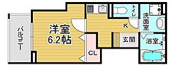 レジデンス 藤ケ森 1Kの間取図画像