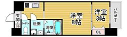 京都市上京区長門町マンション 1LDKの間取図画像