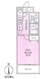 ルナピエーナ新横浜 1Kの間取図画像