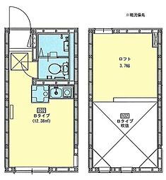 トスカ ワンルームの間取図画像