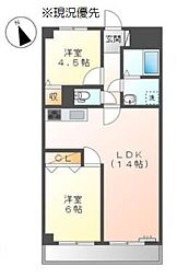 サンステージ北村 2LDKの間取図画像
