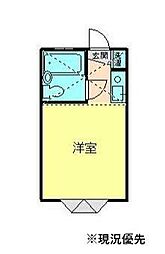 パルファンベール ワンルームの間取図画像