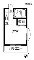 エスポワール新横浜 ワンルームの間取図画像