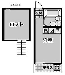グランビュー岸根 ワンルームの間取図画像