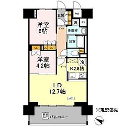 リーラ横浜川和町 2LDKの間取図画像