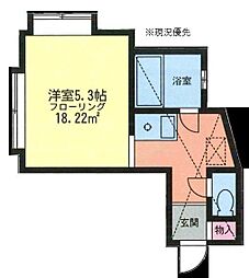 ジェイホームA 1Kの間取図画像