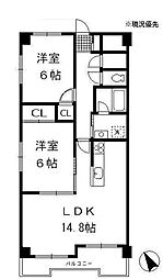 フローリッシュ・KSビル 2LDKの間取図画像