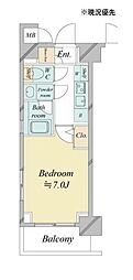 ドゥーエ新横浜 1Kの間取図画像
