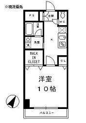 キャッスル葛ヶ谷 1Kの間取図画像
