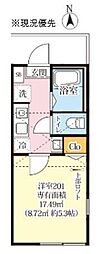 N-harbor Lagoon小机町 1Kの間取図画像