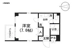 セントラル仲町台 1Kの間取図画像