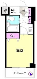 クリオ菊名参番館 1Kの間取図画像