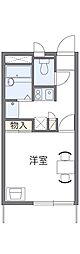 レオパレスさつき 1Kの間取図画像