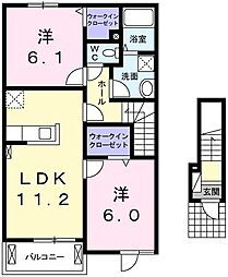 ブラン-メゾン 2LDKの間取図画像