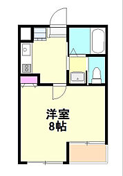プレジデンシャル立川 1Kの間取図画像