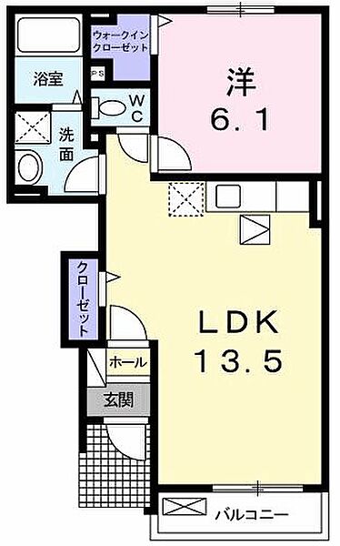 東京都武蔵村山市岸１丁目(賃貸アパート1LDK・1階・44.70㎡)の写真 その2