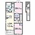 間取り：ペット相談可の2LDK。