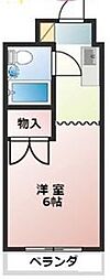 JR中央本線 八王子駅 徒歩7分の賃貸マンション 1階1Kの間取り