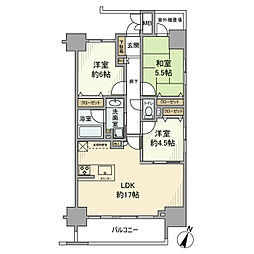 JR中央本線 高尾駅 徒歩2分の賃貸マンション 3階3LDKの間取り