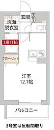 JR中央本線 豊田駅 徒歩6分の賃貸マンション 4階1LDKの間取り