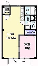 JR青梅線 東青梅駅 徒歩25分の賃貸アパート 1階1LDKの間取り