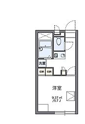 京王相模原線 多摩境駅 徒歩24分の賃貸マンション 2階1Kの間取り