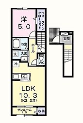 フォンターナ・ガルボI 1LDKの間取図画像