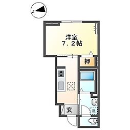 レアルMKM ワンルームの間取図画像