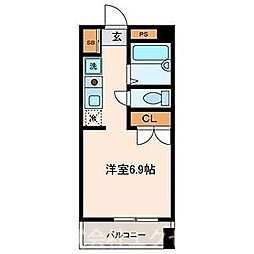 第7宮田追分マンション ワンルームの間取図画像