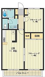 グリーン・コート 2LDKの間取図画像