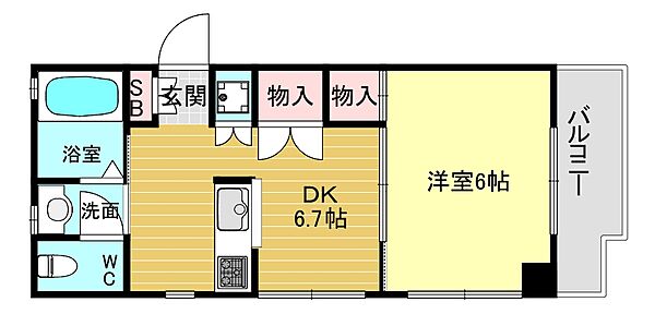 ハイローム北昭和III ｜兵庫県西宮市北昭和町(賃貸マンション1DK・3階・28.80㎡)の写真 その2