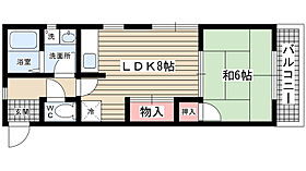 メゾン小百合園  ｜ 兵庫県西宮市門戸荘（賃貸アパート1LDK・2階・36.40㎡） その2