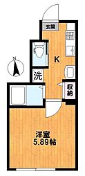 都営三田線 板橋本町駅 徒歩3分の賃貸マンション 1階1Kの間取り