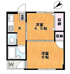 広林ビル 2Kの間取図画像