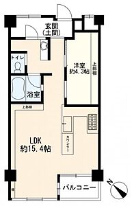 間取り：間取図　1ＬＤＫ