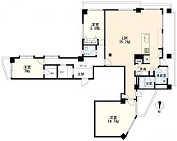 グリーンクロス西中延 3LDKの間取図画像