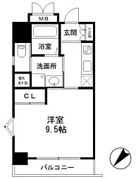 スマイルコート王子公園 1Kの間取図画像