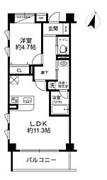 KITANO MAISON KOBE 1LDKの間取図画像