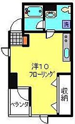 サンブライト ワンルームの間取図画像