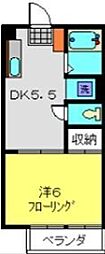 サマックスガーデニアハイツ 1DKの間取図画像