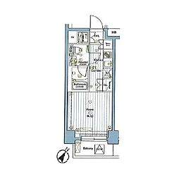 PREMIUMCUBEYOKOHAMA ワンルームの間取図画像