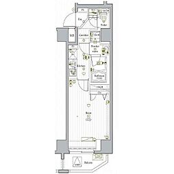 PREMIUMCUBEG駒沢大学 1Kの間取図画像