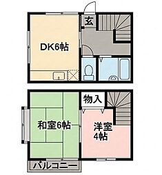 グレース羽黒 2DKの間取図画像