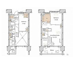 ブランシエスタ新丸子リバーフロ(ブランシエスタシンマルコリバ 3LDKの間取図画像
