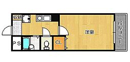 スターリーヒル 1Kの間取図画像