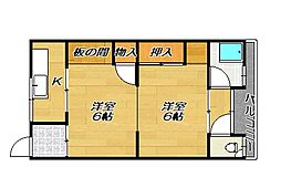 高宮マンション 1Kの間取図画像