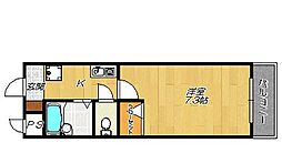 ディアコートSoleil 1Kの間取図画像